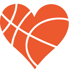 Basketball Heart - Jpeg With Svg Zip File