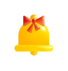 Christmas Bell 3d Icon Of Yellow Handbell