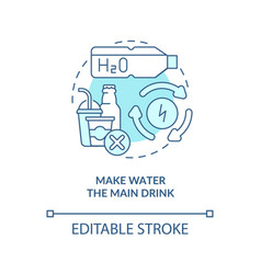 Make Water Main Drink Concept Icon