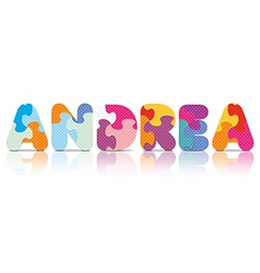 Andrea Written With Alphabet Puzzle