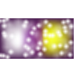 Glittering Bokeh Lights On A Yellow And Purple