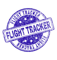 Grunge Textured Flight Tracker Stamp Seal