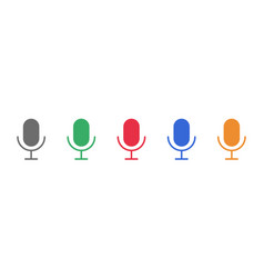 Microphone Icon Set Or Mic Icon