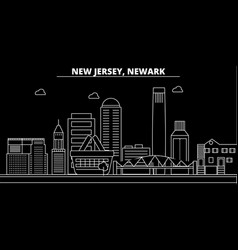 Newark Silhouette Skyline Usa