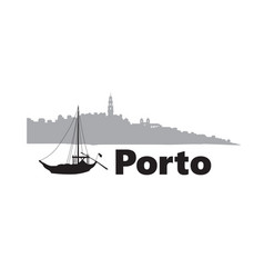 Portugal City Porto Horizontal Banner Lettering