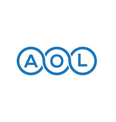 Aol Letter Logo Design On White Background