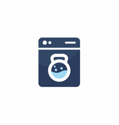 Gym Laundry Logo Icon Design