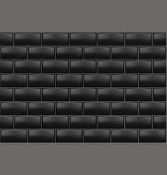 Subway Tile Pattern Black Seamless Brick