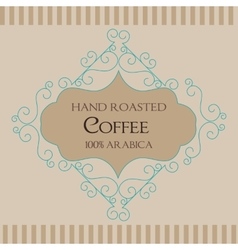 Coffee Retro Design Wit Florish Border