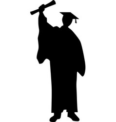 Graduated Men Ceremony Silhouette