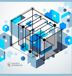 Geometric Technology Blue Drawing 3d Technical