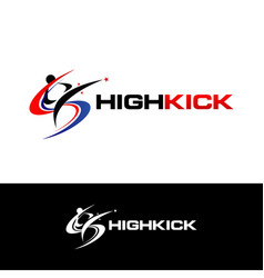 High Kick Taekwondo Logo Symbol Icon