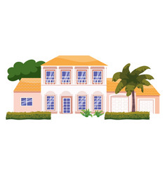 Mansion Residential Home Building Tropic Trees