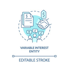 Variable Interest Entity Turquoise Concept Icon