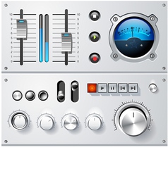 Analog electronic vu meter Royalty Free Vector Image