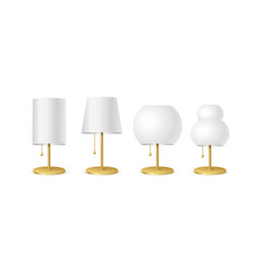 Realistic Detailed 3d Different Table Lamp Set