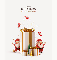 Christmas And New Year Background Pile Gift Box