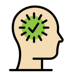 Education Mind Icon Flat