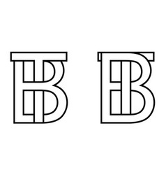 Logo Sign Bt Tb Icon Sign Two Interlaced Letters B