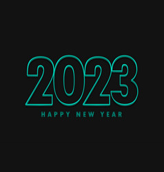 Modern Happy New Year Background With Outline