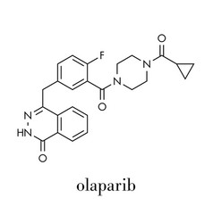 Olaparib Cancer Drug Molecule Inhibitor Of Parp