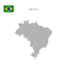 Square Dots Pattern Map Brazil Brazilian