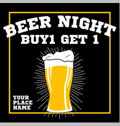 Beer Night Poster Flyer Social Media Post Design