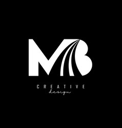 Creative White Letters Mb M B Logo With Leading