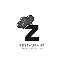 Letter Z Logo With Chefs Hat For A Restaurant