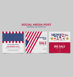 Memorial Day Social Media Post Template Design