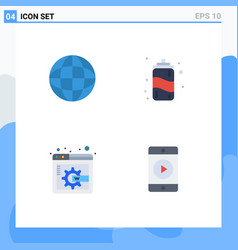 4 Thematic Flat Icons And Editable Symbols Map