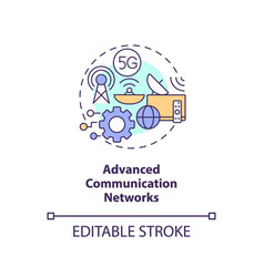 Advanced Communication Networks Concept Icon