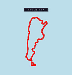 Argentina Bold Outline Map