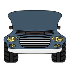 Car With Open Bonnet Mechanic Icon