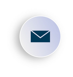 Email Circle Icon In 3d