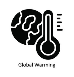 Global Warming Solid Icon Design