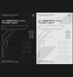 Cyberpunk Futuristic Poster Set Modern