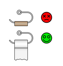 Full And Empty Toilet Paper Roll Icons