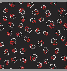 Line Leather Icon Isolated Seamless Pattern