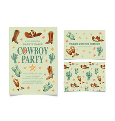 Wild West Birthday Party Invitation Template