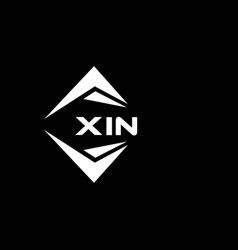 Xin Abstract Technology Logo Design On Black