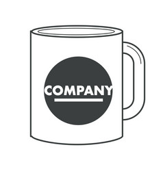 Business Corporate Identity On Souvenir Cup Or Mug