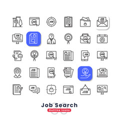 Job Search Outline Icons