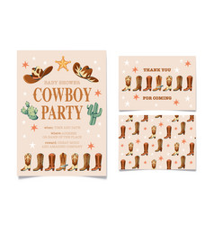 Wild West Birthday Party Invitation Template