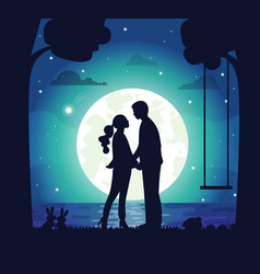 Secret Date Couple Man And Woman At Night