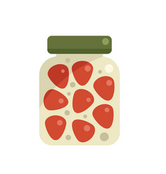 Pickled Strawberry Icon Flat Food Glass