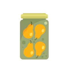 Canned Pear Icon Flat Food Pickle