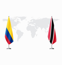 Colombia And Trinidad Tobago Flags