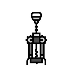 Corkscrew Hand Wine Color Icon