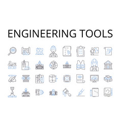 Engineering Tools Line Icons Collection